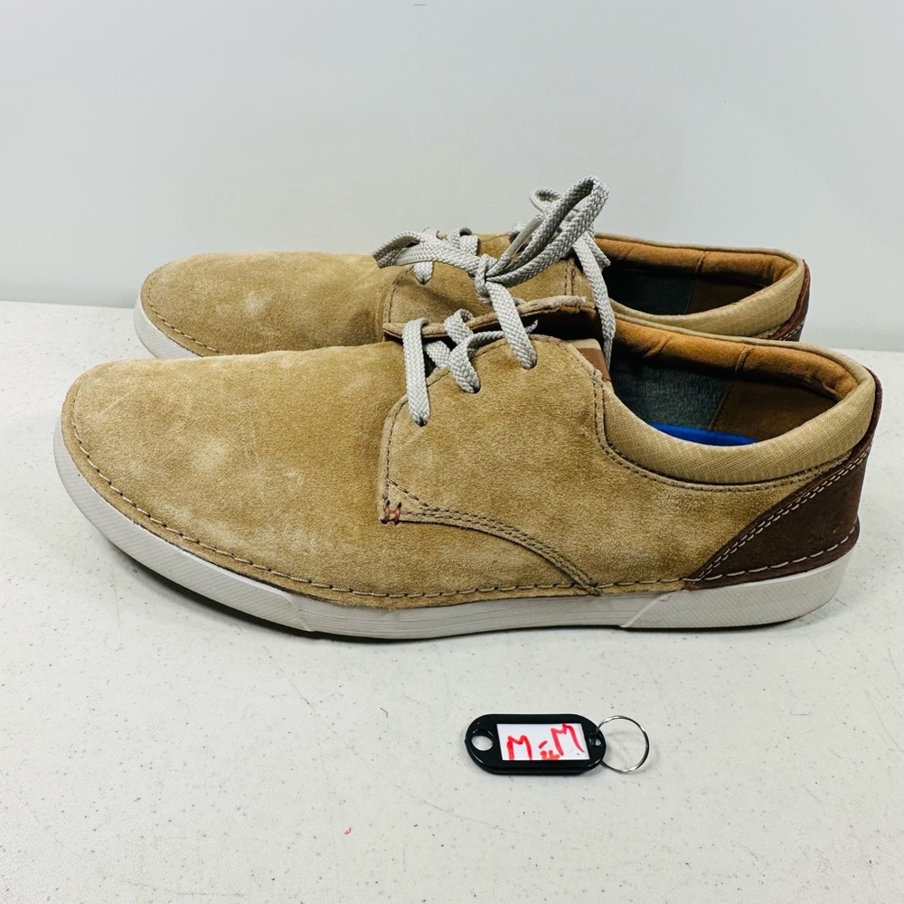 Clarks Gerald Lace Suede Leather Oxfords Shoes Mens 13 Dark Sand Brown Comfort
